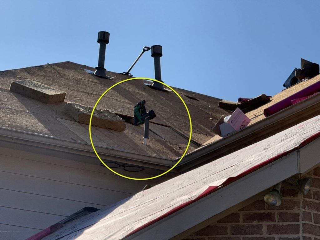 Roof Decking Repair during Houston Roof Replacement