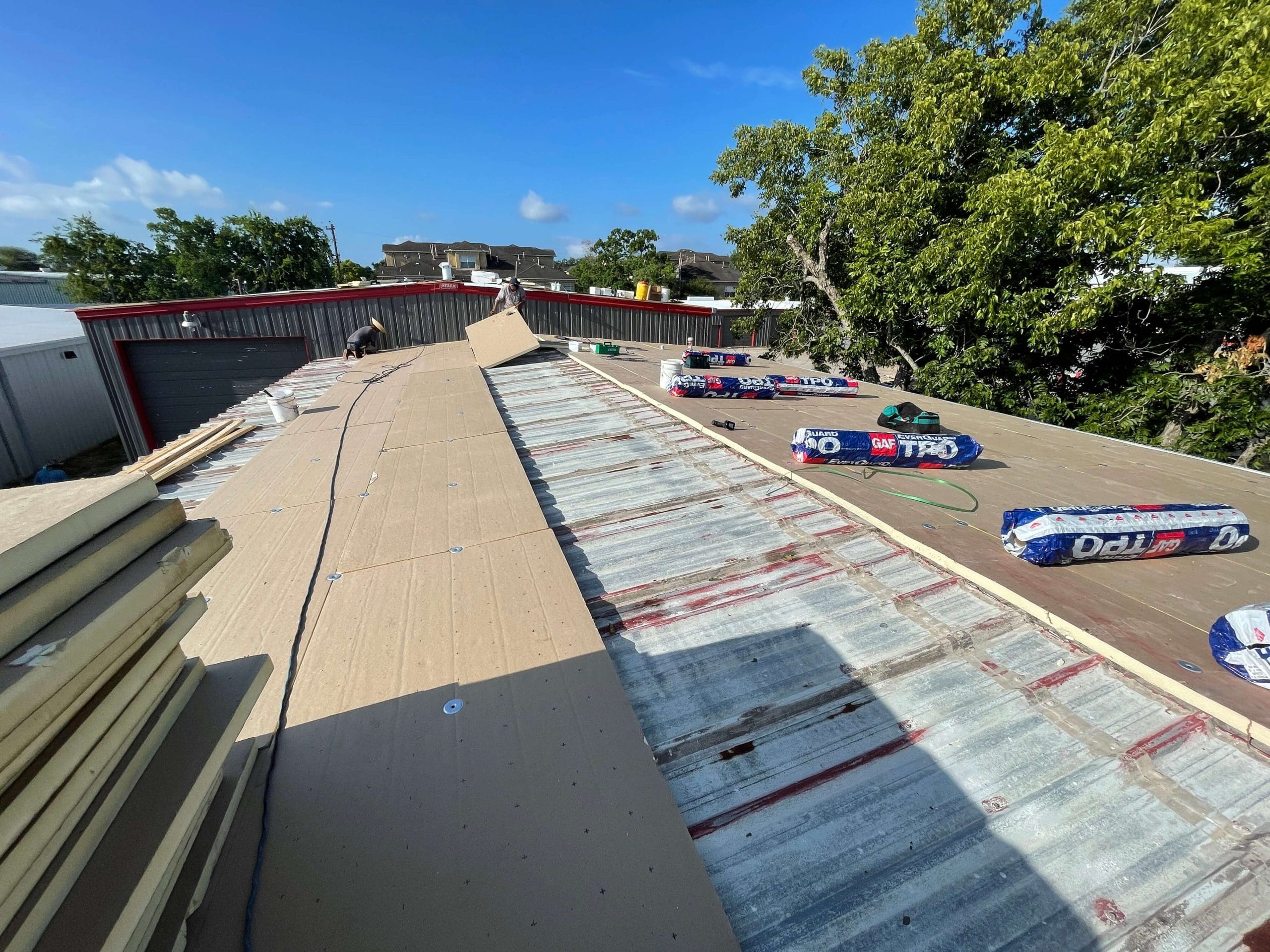 TPO Metal Retrofit Roof Installation Houston HHH Roofing & Construction